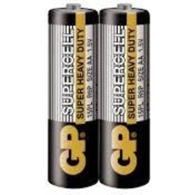 Цинк карбонова батерия GP R6  SUPERCELL 15PL-S2 /2 бр. в опаковка/ shrink 1.5V