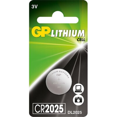 Литиева бутонна батерия GP CR-2025 3 V  1 бр.  GP