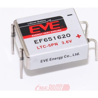 Литиево тионилхлоридна  батерия LTC-5PN   industrial 3,6V  550mAh EVE BATTERY
