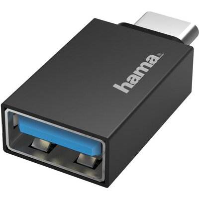 Адаптер HAMA OTG USB-C мъжко-USB 3.2 Gen 1 A женско, 5Gbit/s Черен