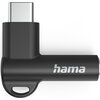 Адаптер Hama, USB-C – 3,5 mm жак, Aux, 90°, черен