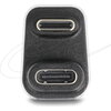 Delock Адаптер USB-C мъжко към женско USB-C, под  180° ,  40 Gbps PD 3.1 240 W ,  U-образен 8K 60 Hz metal