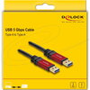 Delock Cable USB 3.2 Type-A male > USB 3.0 Type-A male 3 m metal