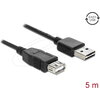 Кабел удължителен  USB-A 2.0 мъжко reversible към USB-A 2.0 женско , 5m