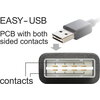 Кабел Delock EASY-USB 2.0 Type-A мъжко angled left / right > USB 2.0 Type Micro-B мъжко 0,5 m