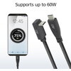 ACT Кабел USB-C - USB-C, 10Gbps, 60W, 0.5 м, конектори - 1x прав и 1x на 90° up/down angled