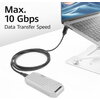 ACT Кабел USB-C - USB-C, 10Gbps, 60W, 1 м, конектори - 1 x прав и 1 x на 90° up/down angled