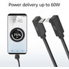 ACT Кабел USB-C 10Gbps, 60W, 1м, конектори на 90° up/down angled