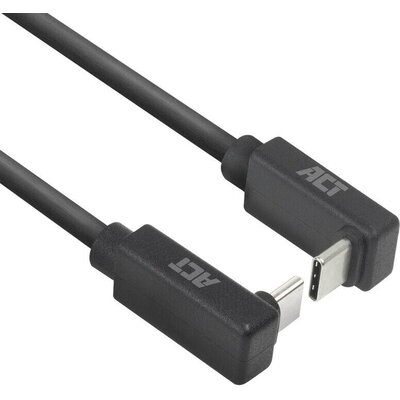 ACT Кабел USB-C - USB-C, 2м, 10Gbps 60W, ъглов нагоре/надолу