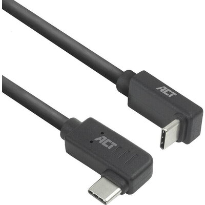 ACT Кабел USB-C - USB-C, 10Gbps, 60W, 1 m, конектори 90° left/right, up/down angled
