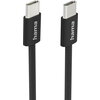 HAMA Кабел за зареждане "Fabric", USB-C - USB-C, 1 m, Nylon, черен