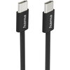 HAMA Кабел за зареждане "Fabric", USB-C - USB-C, 1 m, Nylon, черен