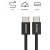 HAMA Кабел за зареждане "Fabric", USB-C - USB-C, 1 m, Nylon, черен