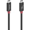 HAMA Кабел USB-C еMarker, USB 4 Gen 4, 80 Gbit/s, 1 м, 5 A, 240 W ,черен