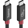 HAMA Кабел USB-C еMarker, USB 4 Gen 4, 80 Gbit/s, 1 м, 5 A, 240 W ,черен