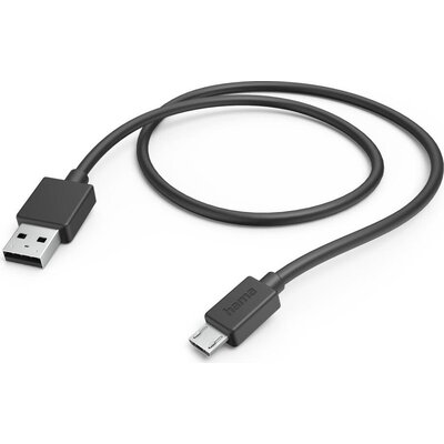 HAMA Кабел USB-A - Micro-USB, 1 m, черен