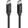 Hama Кабел за зареждане, "Fabric", USB-C - USB-C, 100 W, 1.5 m, Nylon, black