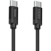Hama Кабел за зареждане, "Fabric", USB-C - USB-C, 100 W, 1.5 m, Nylon, black