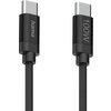 Hama Кабел за зареждане, "Fabric", USB-C - USB-C, 100 W, 1.5 m, Nylon, black
