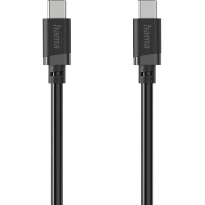 HAMA Кабел USB-C - USB-C, 60W, 2 м, черен