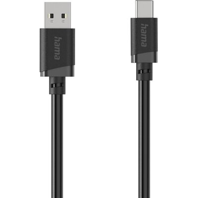 HAMA Кабел USB-A - USB-C, 2 м, черен