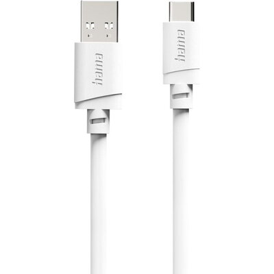 HAMA Кабел USB-A - USB-C, 2 м, бял