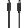 HAMA Кабел за зареждане USB-C - USB-C, 60 W, 1.2 м, черен