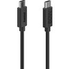 HAMA Кабел за зареждане USB-C - USB-C, 60 W, 1.2 м, черен