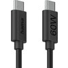 HAMA Кабел за зареждане USB-C - USB-C, 60 W, 1.2 м, черен