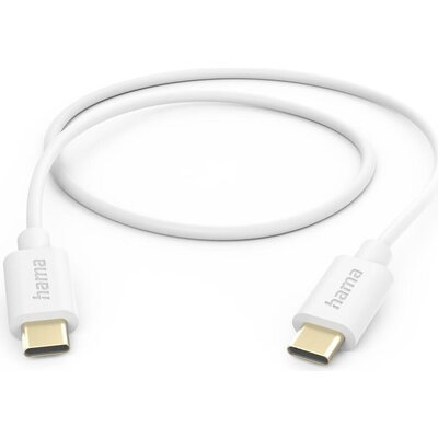 HAMA Кабел за зареждане/данни USB Type-C - USB Type-C, 1.0 m, бял