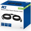 Кабел ACT AC6110, USB-A мъжко - женско, 10 м, 5 Gbps, Черен