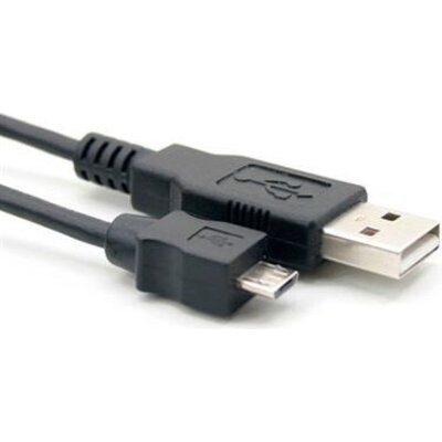 Кабел ACT SB0005, USB-A мъжко - micro USB-B женско, 5.0 м, Черен