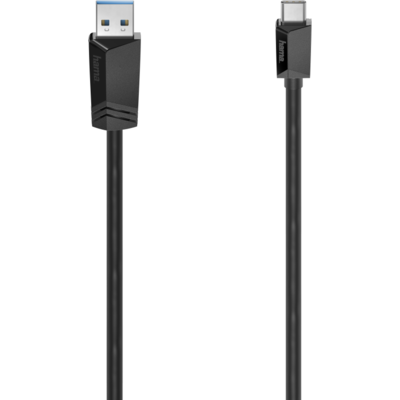 Кабел HAMA 200651 USB-C мъжко-USB-A мъжко, USB 3.2 Gen 1, 5Gbit/s, 0.25 м., Черен