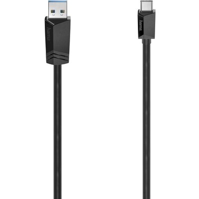 Кабел HAMA 200651 USB-C мъжко-USB-A мъжко, USB 3.2 Gen 1, 5Gbit/s, 0.75 м., Черен