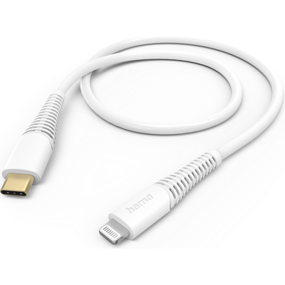 Кабел HAMA, Lightning - USB-C, 1.5м, За Apple iPhone, Бял