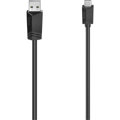 Кабел HAMA  USB-C мъжко - USB 2.0 A мъжко, 480Mbit/s,0.75 м, Черен