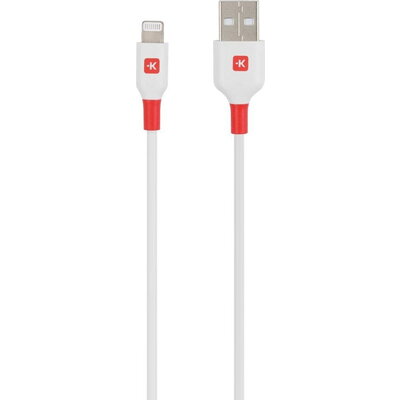 Кабел Skross, Lightning - USB-A 2.0 мъжко, 1.2 м, Бял