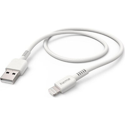 Кабел за зареждане HAMA "Eco", USB-A - Lightning, 1 м, бял