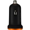 CANYON Universal  2xUSB car adapter, Input 12V-24V, Output 5V-2.1A, with Smart IC, black rubber coating with orange electroplate