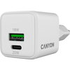 CANYON charger CU20AC GaN 20W 1xPD 1xQC EU White