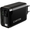 CANYON charger OnCharge 65RC Build-In Cable USB-C 65W 1xPD 1xQC EU Black