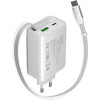 CANYON charger OnCharge 65RC Build-In Cable USB-C 65W 1xPD 1xQC EU White
