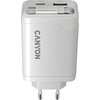 CANYON charger OnCharge 65RC Build-In Cable USB-C 65W 1xPD 1xQC EU White