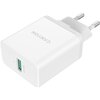 Canyon, Wall charger with 1*USB, QC3.0 24W, Input: 100V-240V, Output: DC 5V/3A,9V/2.67A,12V/2A, Eu plug, Over-load,  over-heated