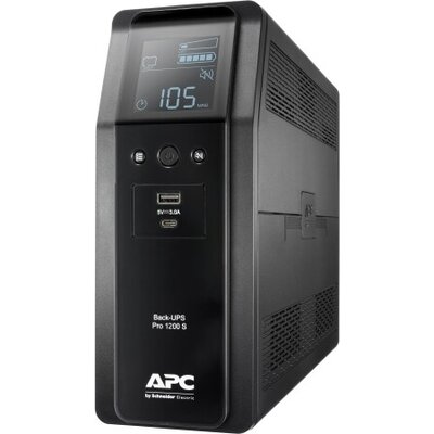 Непрекъсваем ТЗИ APC Back UPS Pro BR 1200VA, Sinewave, 8 Outlets, AVR, LCD interface