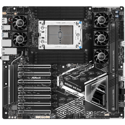 Дънна платка ASROCK WRX90 WS EVO, Socket sTR5, ATX, 8xDDR5