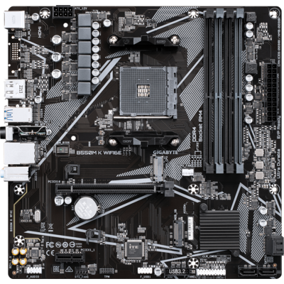 Дънна платка GIGABYTE B550M K Wi-Fi 6E, AM4
