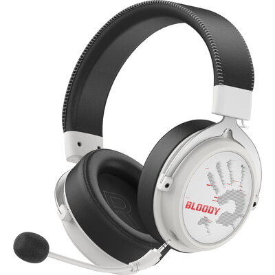 A4tech Bloody МR-590 Геймърски безжични слушалки с микрофон,Bluetooth 3.5мм жак, бял
