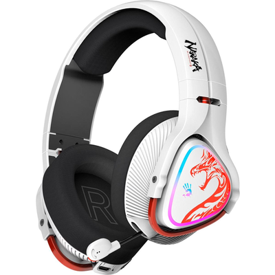 Геймърски слушалки A4TECH Bloody MR720 Naraka, RGB, Bluetooth + USB, Бели