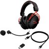 Геймърски слушалки HyperX Cloud Alpha Wireless, Черен/Червен